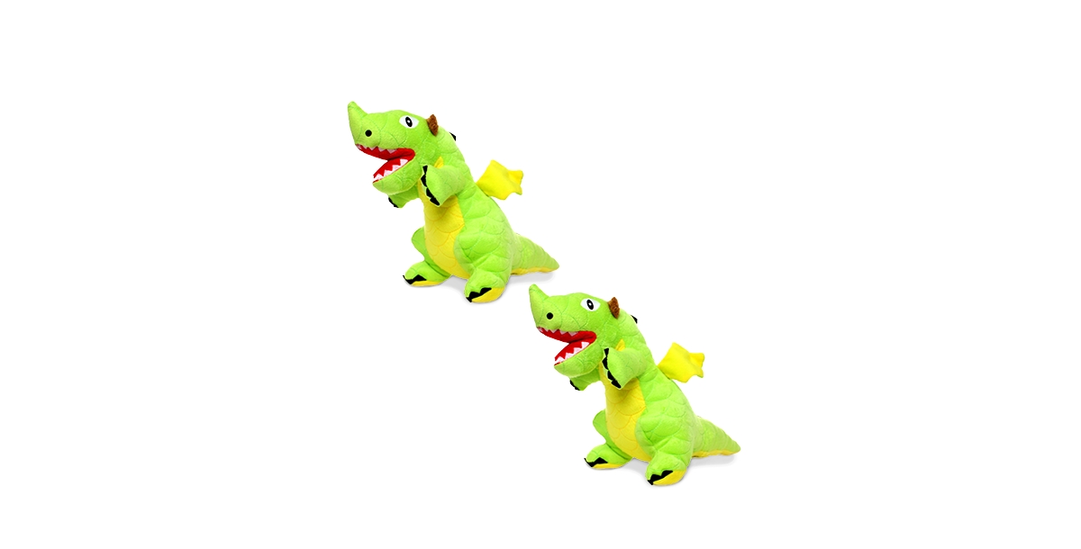 Dragon Green, 2-Pack Dog Toys - Green
