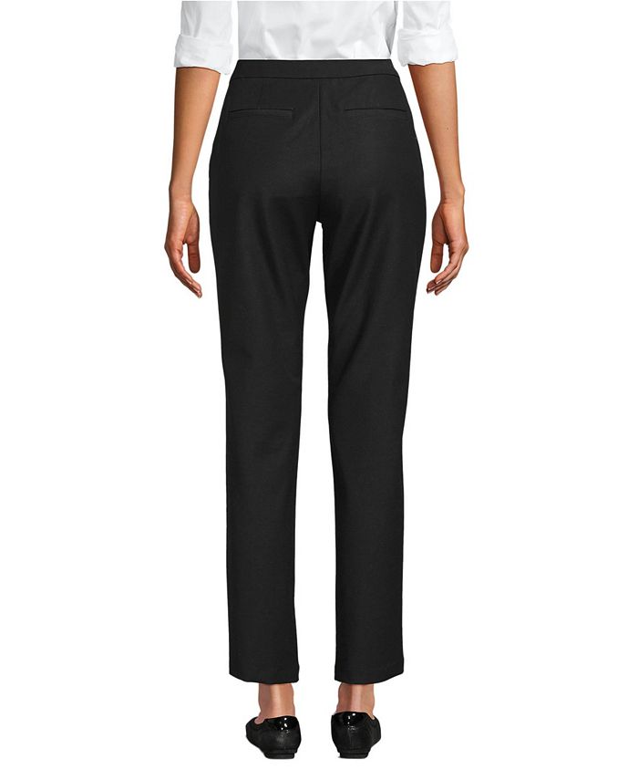 Lands' End Women's High Rise Bi Stretch Pintuck Pencil Ankle Pants Macy's