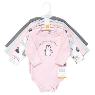 Cotton Long-Sleeve Bodysuits 5-Pack