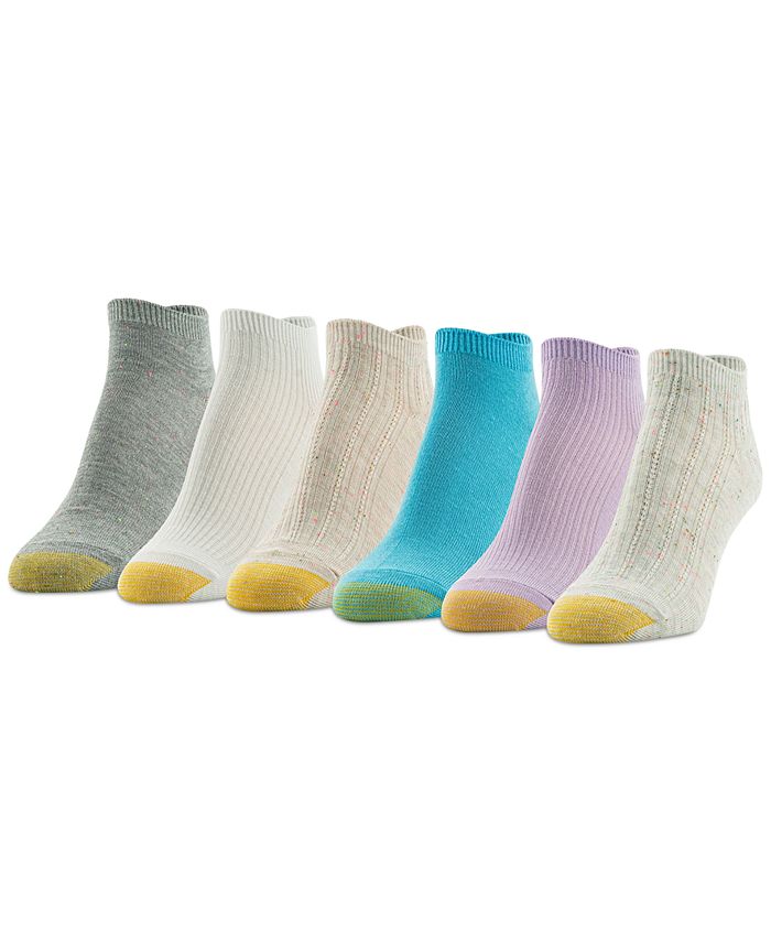 Gold Toe Women's 6-Pk. Confetti Tuckstitch Liner Socks - Macy's