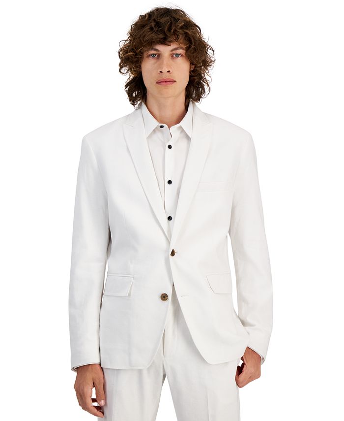 I.N.C. International Concepts Men's Slim-Fit Stretch Linen Blend Suit Jacket,  Created for Macy's - Macy's