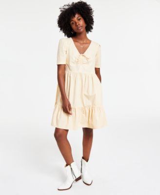 Short Sleeve Trapeze Dress