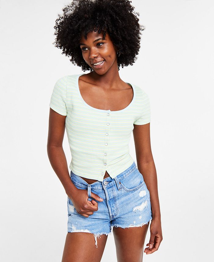 •BRITT• cap sleeve V-neck top