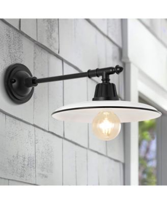 Bonner 12" 1-Light Farmhouse Industrial Indoor, Outdoor Iron LED Victorian Arm Outdoor Sconce