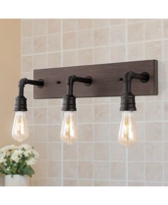 Corbett 22.13" 3-Light Rustic Farmhouse Iron LED Vanity