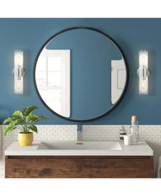 Quinn 15.5" 2-Light Mid-Century Modern Iron, Acrylic LED Sconce