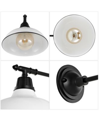 Wallace 12.25" 1-Light Farmhouse Industrial Indoor, Outdoor Iron LED Victorian Arm Outdoor Sconce