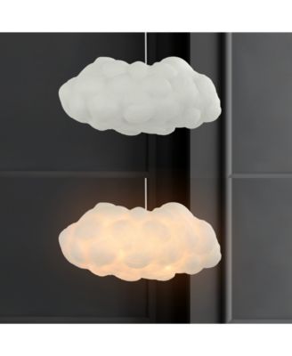 Zephyr 23" 2-Light Modern Contemporary Silk LED Cloud Pendant