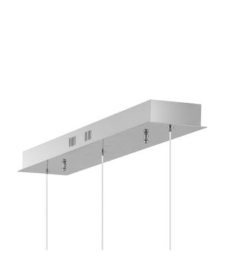 Elyse Teardrop 33" 3-Light Modern Mid-Century Iron, Acrylic Integrated Linear LED Pendant