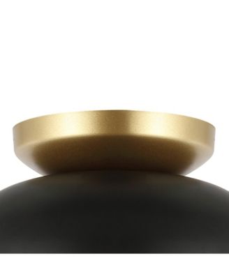 Paulina 8.5" 1-Light Classic Industrial Iron LED Flush Mount