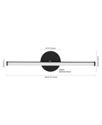 Emerson 20.25" 1-Light Modern Industrial 360-Degree Rotatable Aluminum Integrated LED Vanity Light