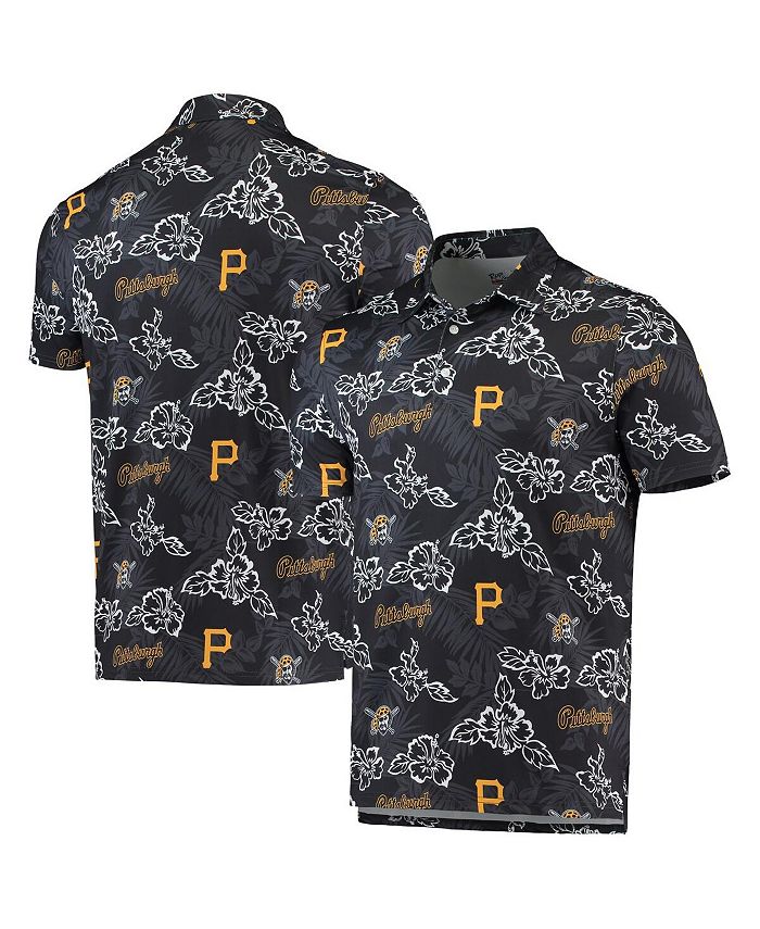 Men's Reyn Spooner Black Pittsburgh Pirates Performance Polo Size: Medium