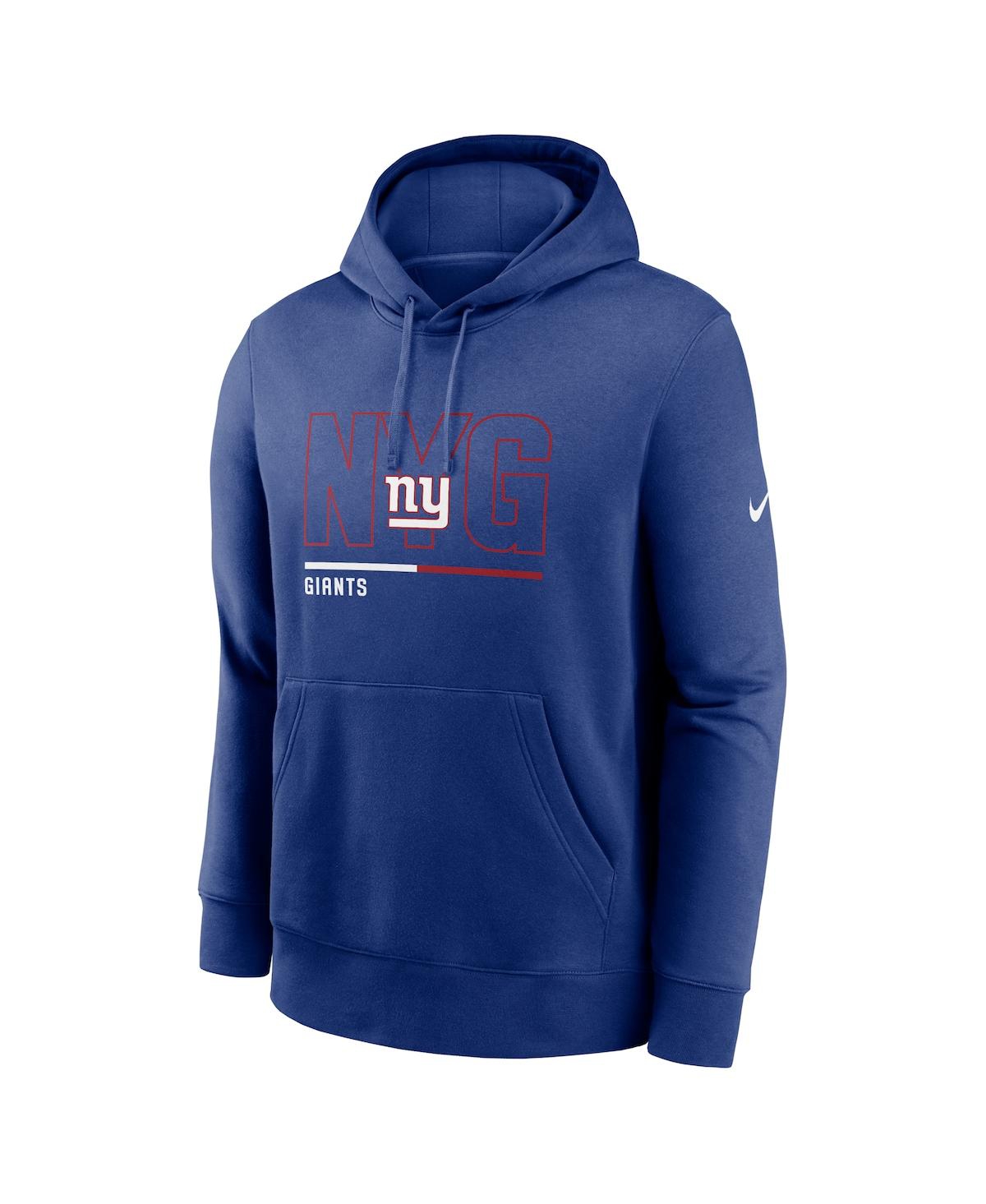 Men's NikeNew York Giants City Code Club Fleece Pullover Hoodie - Royal