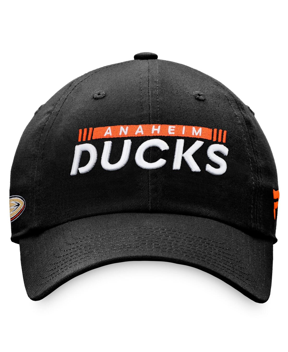 Shop Fanatics Men's  Black Anaheim Ducks Authentic Pro Rink Adjustable Hat