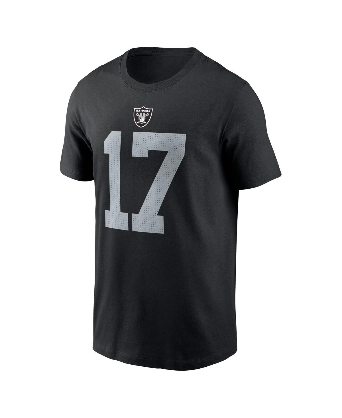 Shop Nike Men's  Davante Adams Black Las Vegas Raiders Player Name And Number T-shirt