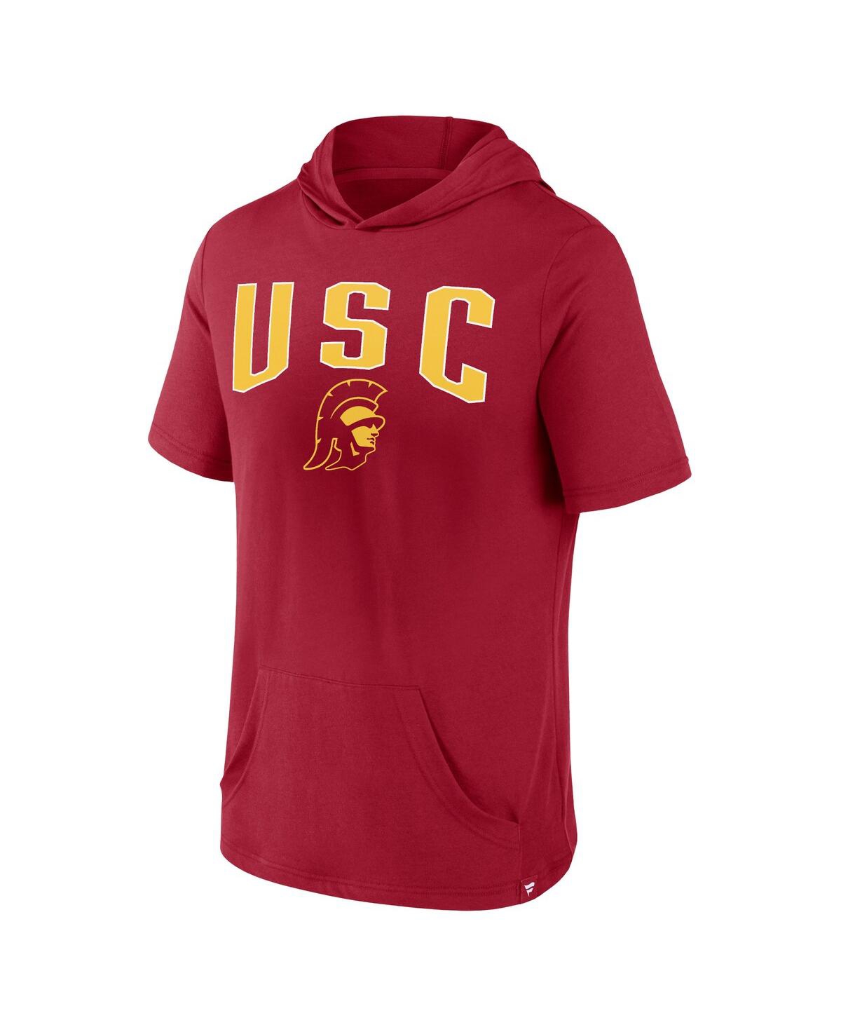 Fanatics Men's  Cardinal Usc Trojans Outline Lower Arch Hoodie T-shirt In Cardinal