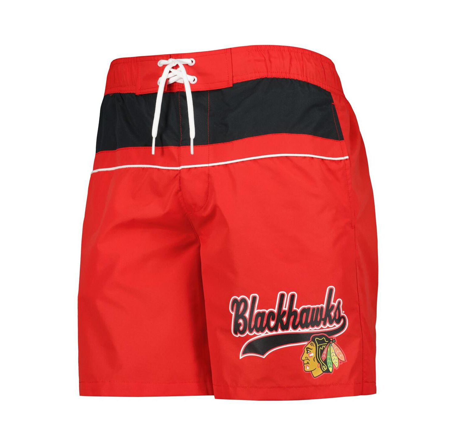 Men's Red Chicago Blackhawks Freestyle Volley Swim Shorts
