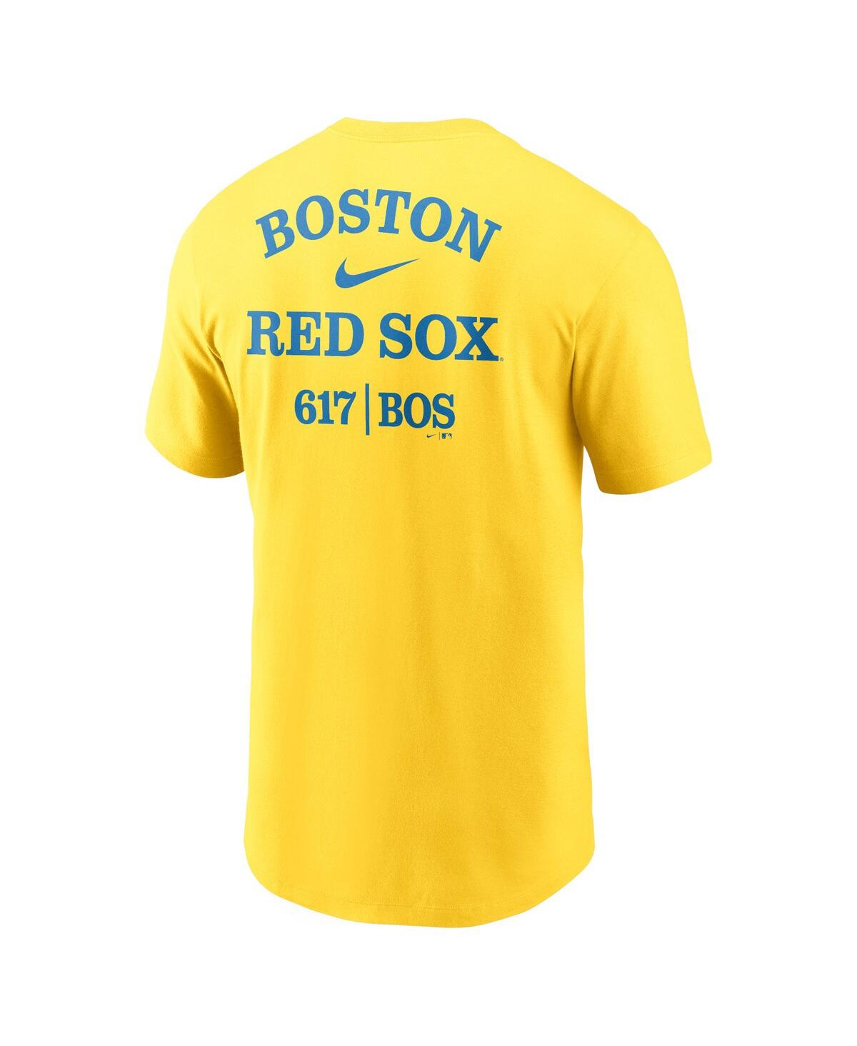 Shop Nike Men's  Gold Boston Red Sox City Connect 2-hit T-shirt