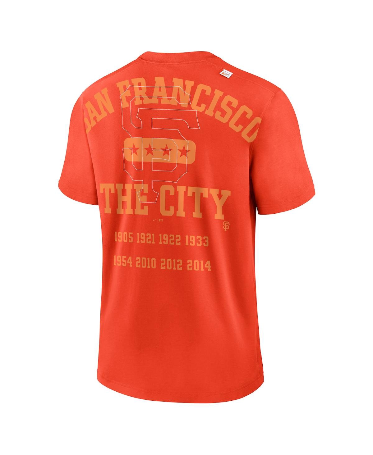 Shop Nike Men's  Orange San Francisco Giants Statement Game Over T-shirt