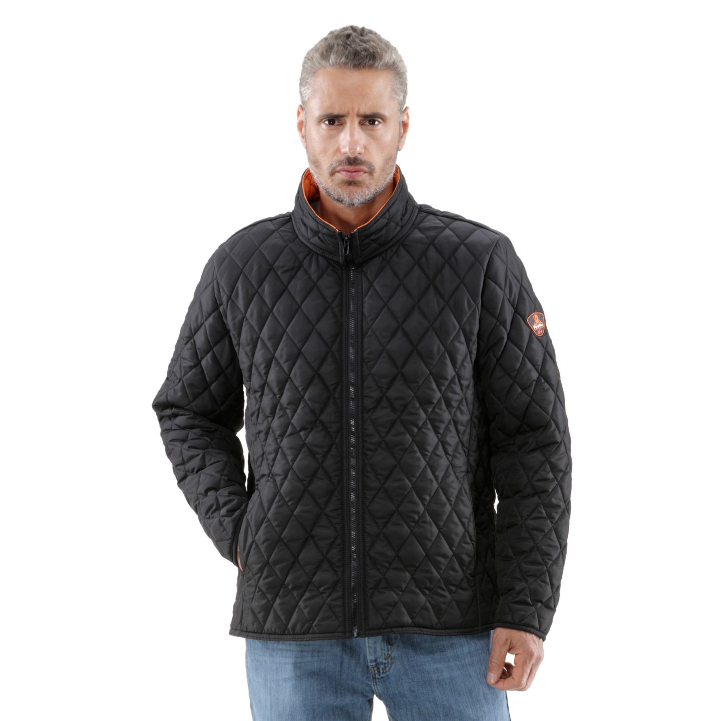 Мужская куртка RefrigiWear Big & Tall Lightweight Diamond Quilted, цвет: Чёрный — фото 1