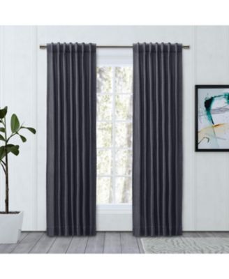 Chevron 80C/20P Sustainable Triple Lined Rod Pocket w/Back Tabs Curtain Panel 48"W x 84"L