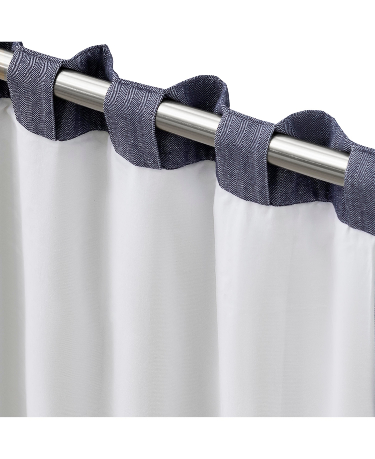 Ricardo Chevron 80C/20P Sustainable Triple Lined Rod Pocket w/Back Tabs Patio Curtain Panel 96