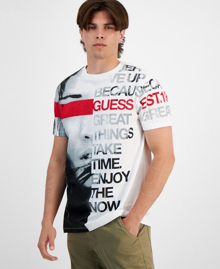GUESS Men's Half Face Logo Graphic T-Shirt - Macy's