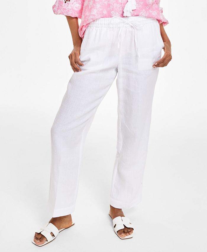 Charter Club Women's Linen Drawstring Pants, Created for Macy's & Reviews -  Pants & Capris - Women - Macy's