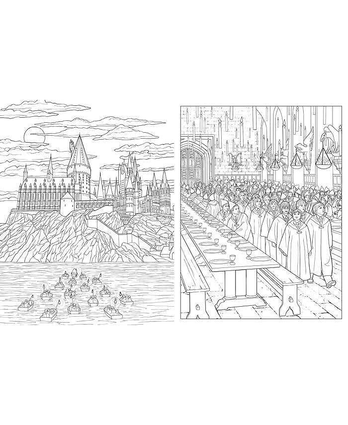 Barnes & Noble Harry Potter: An Official Hogwarts Coloring Book by ...