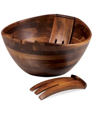 Picnic Time - Legacy by  Acacia Wood 3-Piece Salad Set