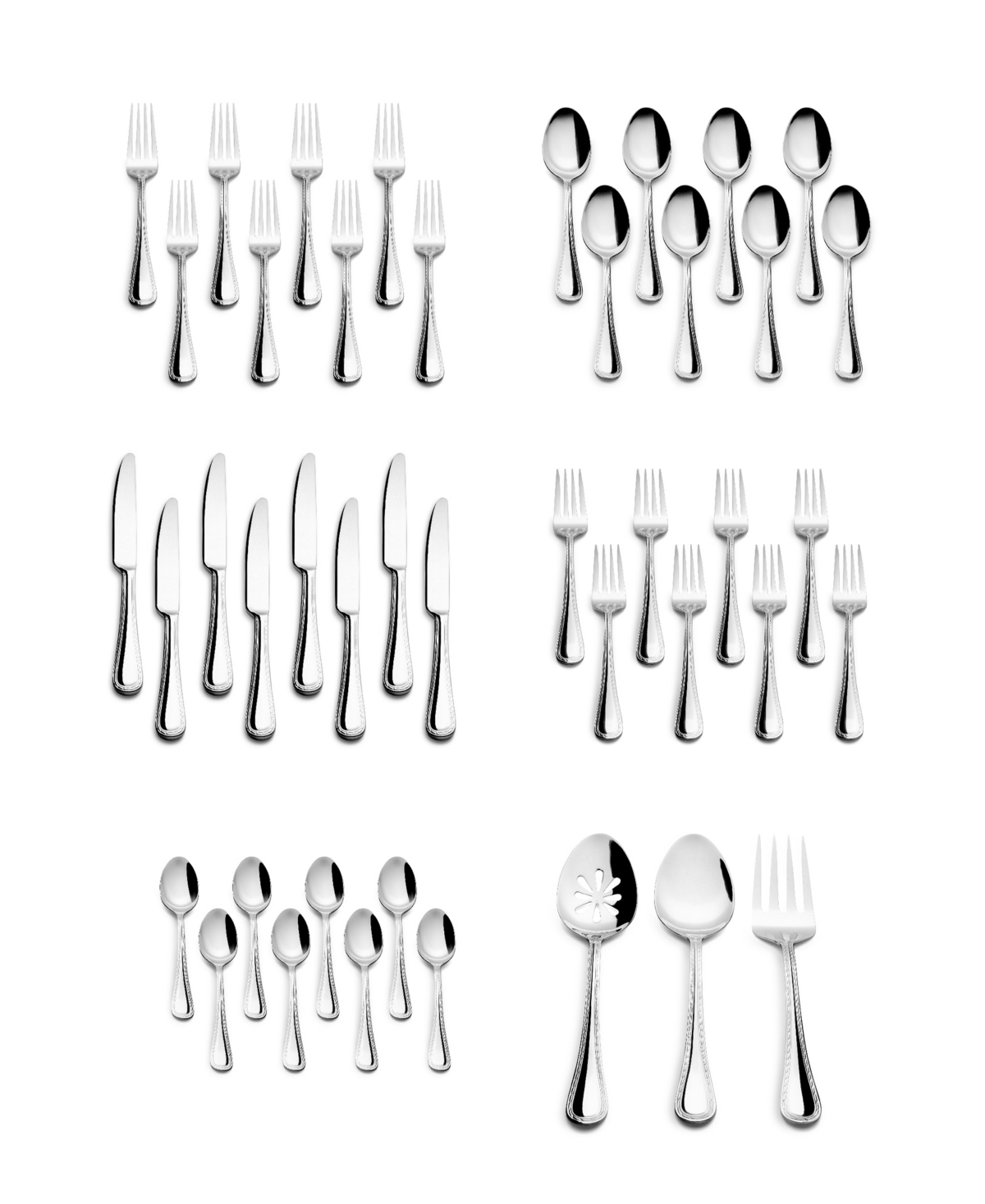 Kitchinox Seaport 43-piece Set, Service For 8 In Silver