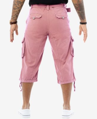 X RAY Big & Tall XRAY Belted Below Knee Long Cargo Shorts