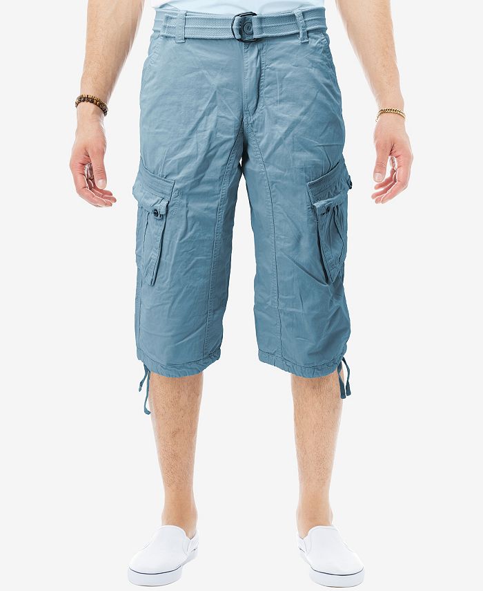 X-Ray Men's Belted Capri Cargo Shorts - Macy's