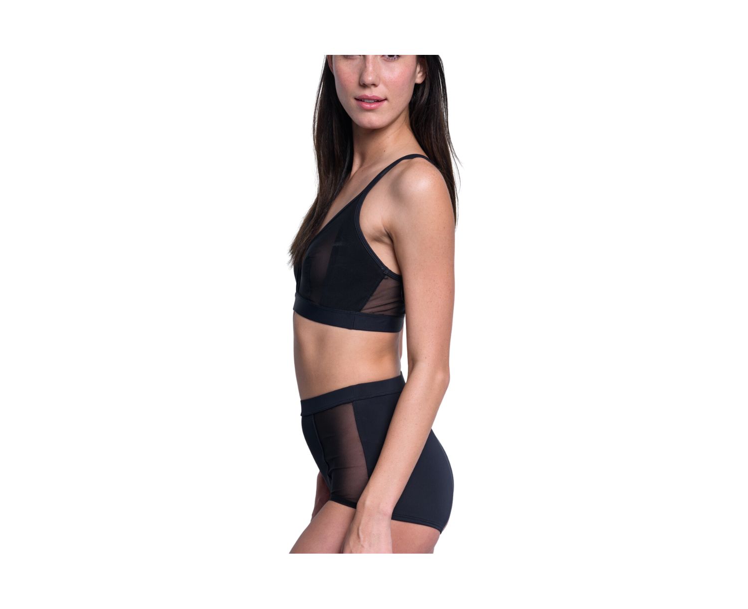 Plus Size Nude Shade Wireless Comfort Mesh Racerback Bra