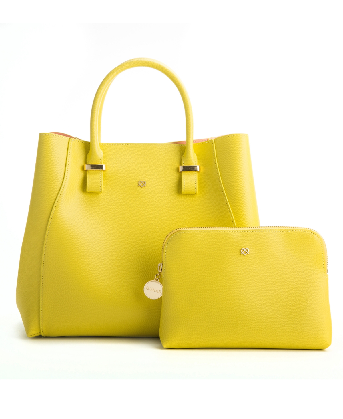 Shop Gunas New York Jane Medium Satchel Bag In Lemon Yellow