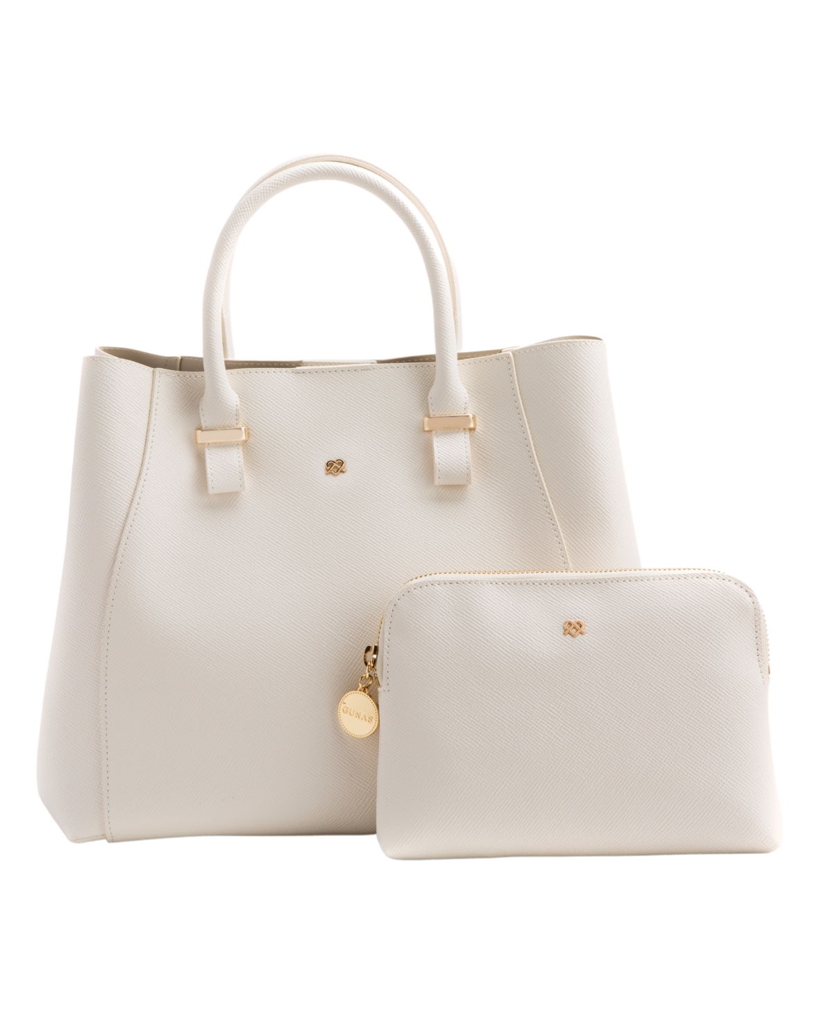 Shop Gunas New York Jane Medium Satchel Bag In Off-white