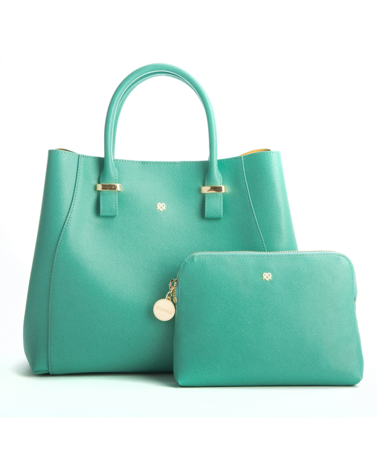 Shop Gunas New York Jane Medium Satchel Bag In Tiffany Blue