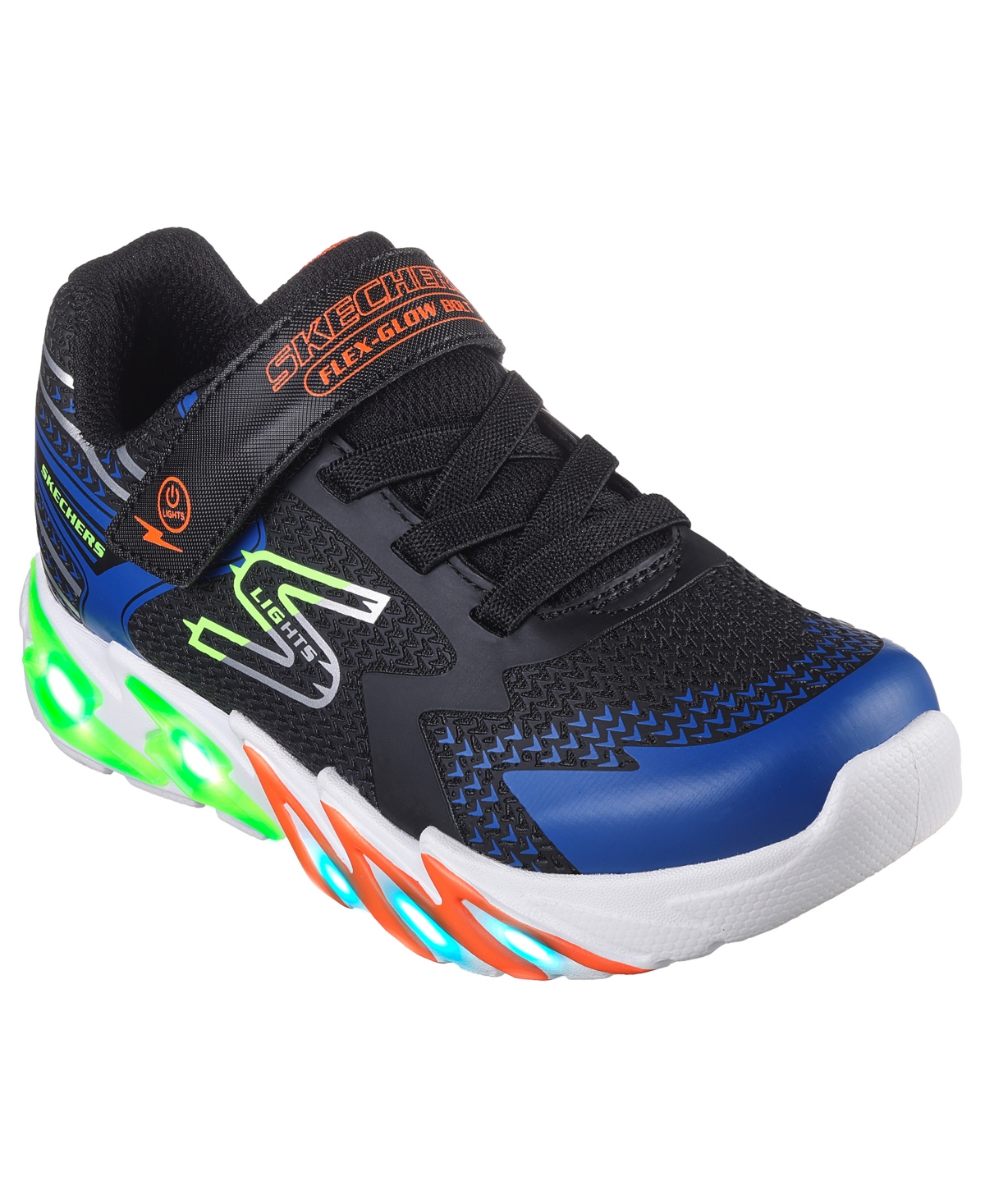 UPC 196989409825 product image for Skechers Little Boys Lights- Flex-Glow Bolt Stay-Put Light-Up Casual Sneakers fr | upcitemdb.com