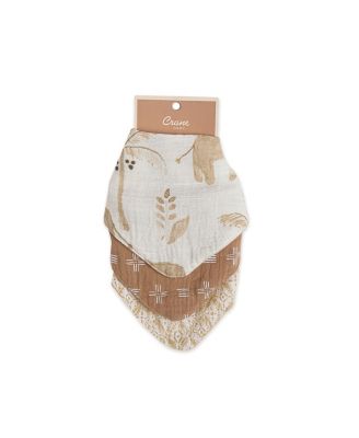 Baby Boys or Baby Girls Kendi Muslin Bibs, 3 Piece Set