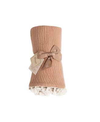 Baby Girls 6 Layer Muslin Tassel Blanket