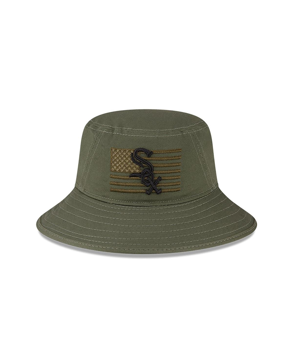 New Era Green Chicago White Sox 2023 Armed Forces Day Bucket Hat In Green