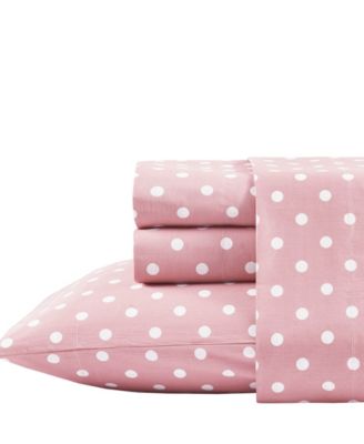 Polka Dot Cotton 4-Pc. Sheet Set, Queen