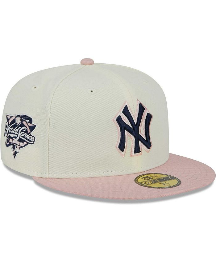 New Era Men's White, Pink New York Yankees Chrome Rogue 59FIFTY Fitted ...