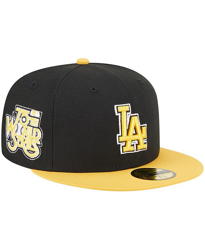 New Era Men's Black, Gold Los Angeles Dodgers 59FIFTY Fitted Hat