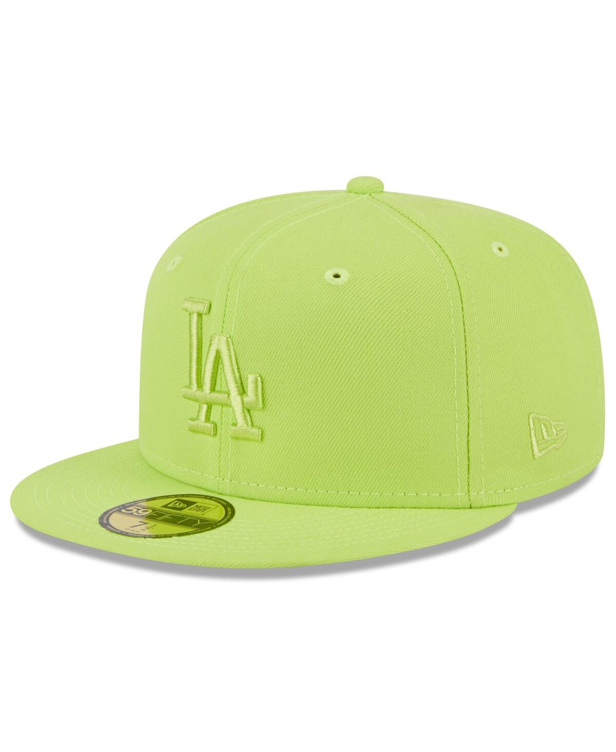 Shop New Era Men's  Neon Green Los Angeles Dodgers 2023 Spring Color Basic 59fifty Fitted Hat