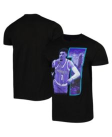 Men's Mitchell & Ness Larry Johnson Teal/Purple Charlotte Hornets Big &  Tall Name & Number