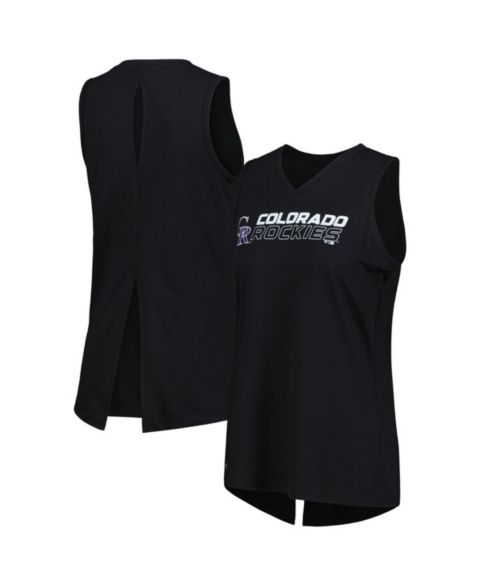Женский топ LevelWear Black Colorado Rockies Paisley Chase V-Neck