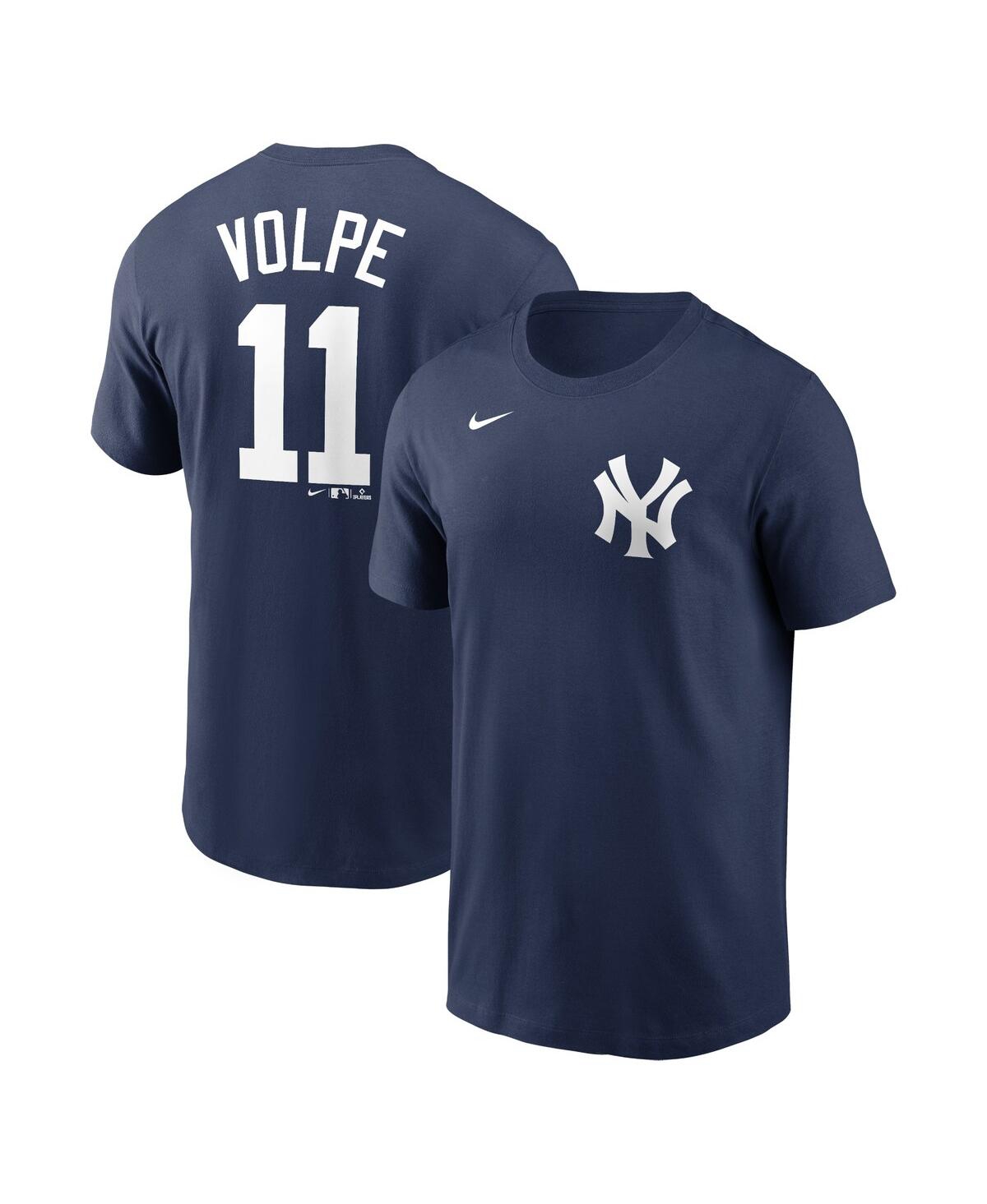 Nike Big Boys And Girls  Anthony Volpe Navy New York Yankees Name And Number T-shirt In Navy