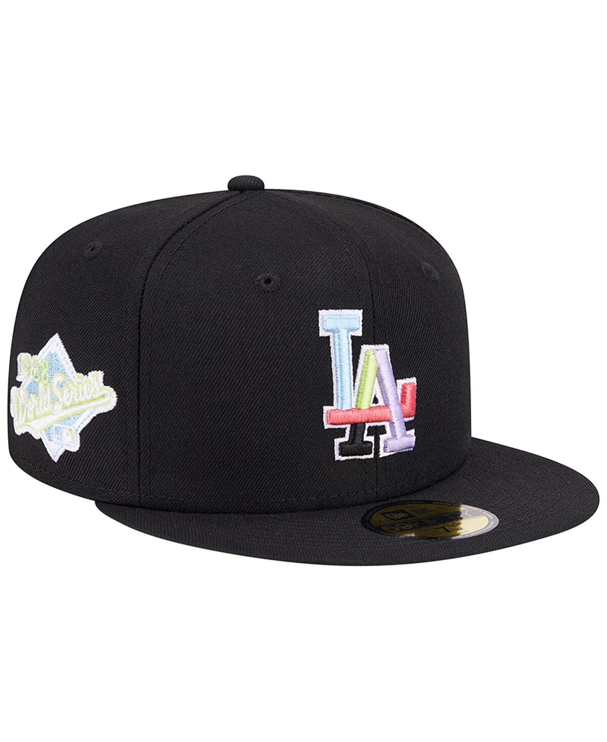 Men's New EraLos Angeles Dodgers Multi-Color Pack 59FIFTY Fitted Hat - Black
