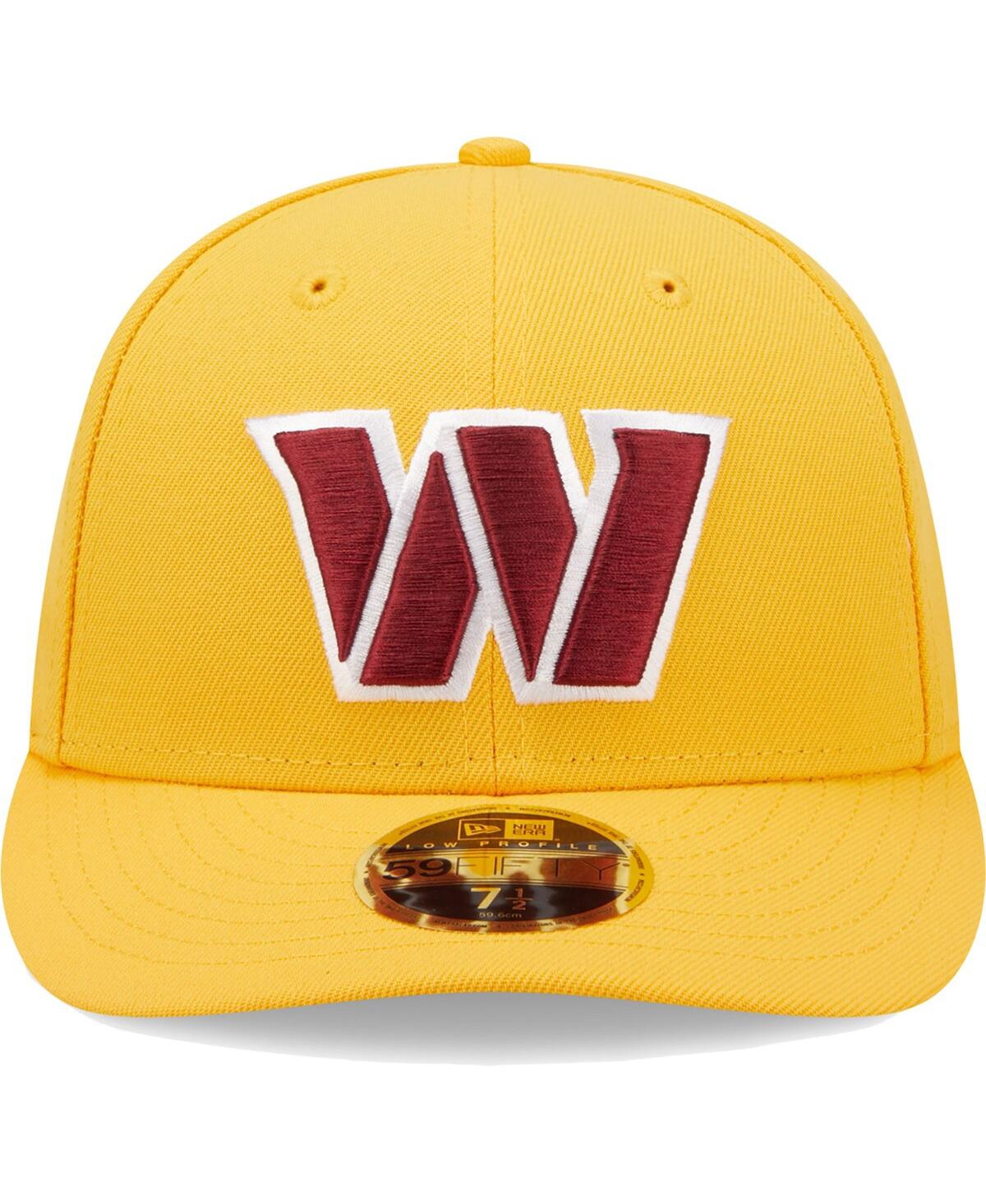 Shop New Era Men's  Gold Washington Commanders Omaha Low Profile 59fifty Fitted Hat
